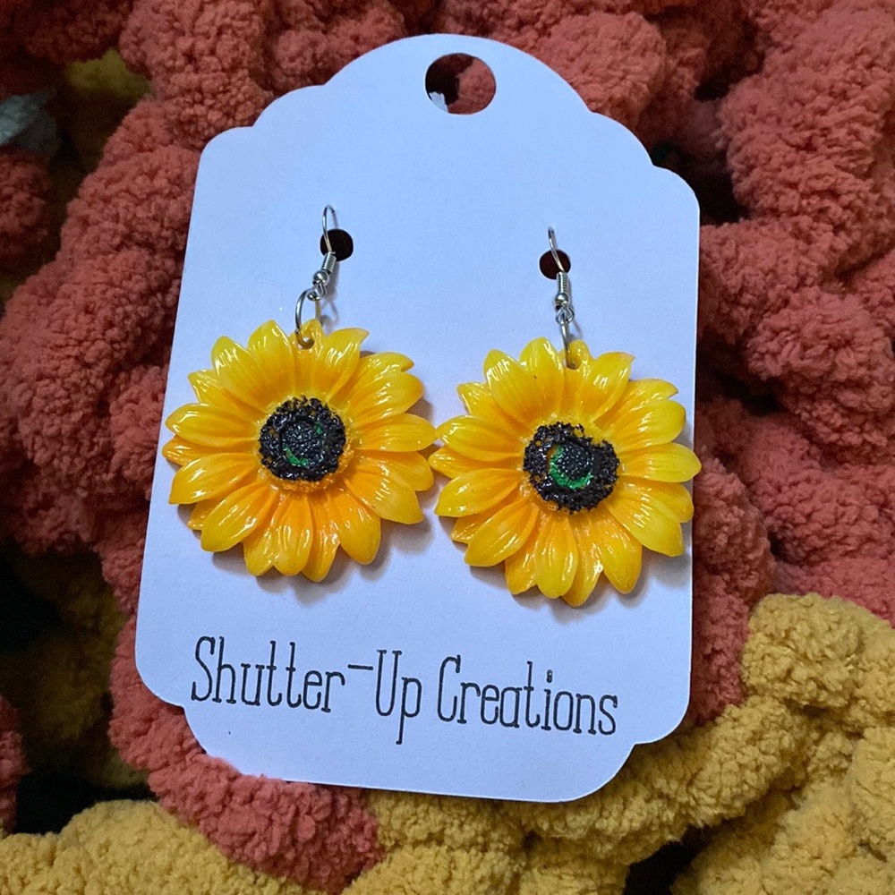 Sunflower earrings